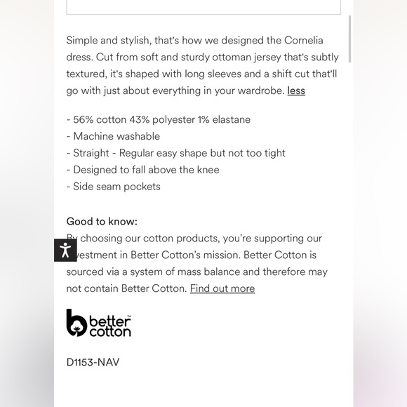 Boden Navy Ellen Ottoman Shift Dress - Picture 9 of 9